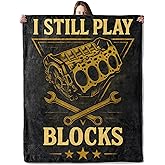 Mechanic Engine Blanket, Flannel Blankets Gifts for Boys Girls Adults, Warm Cozy Soft Fuzzy Throw for Couch, Bed, Room Decor 50x60 in