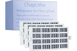 CHAPLITHE Fresh Flow Air Filter fit for Whirlpool Refrigerator model WRF560SEHZ00/01/02/03, WRF560SEYM00/01/02/04/05, WRF736SDAM00/10/11/12/13/14, WRF757SDHZ00/01/02/03/04, WRF767SDHZ00/01/02/03/04 (3pk)