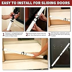 2-in-1 Folding Door Security Bar, Sliding Patio