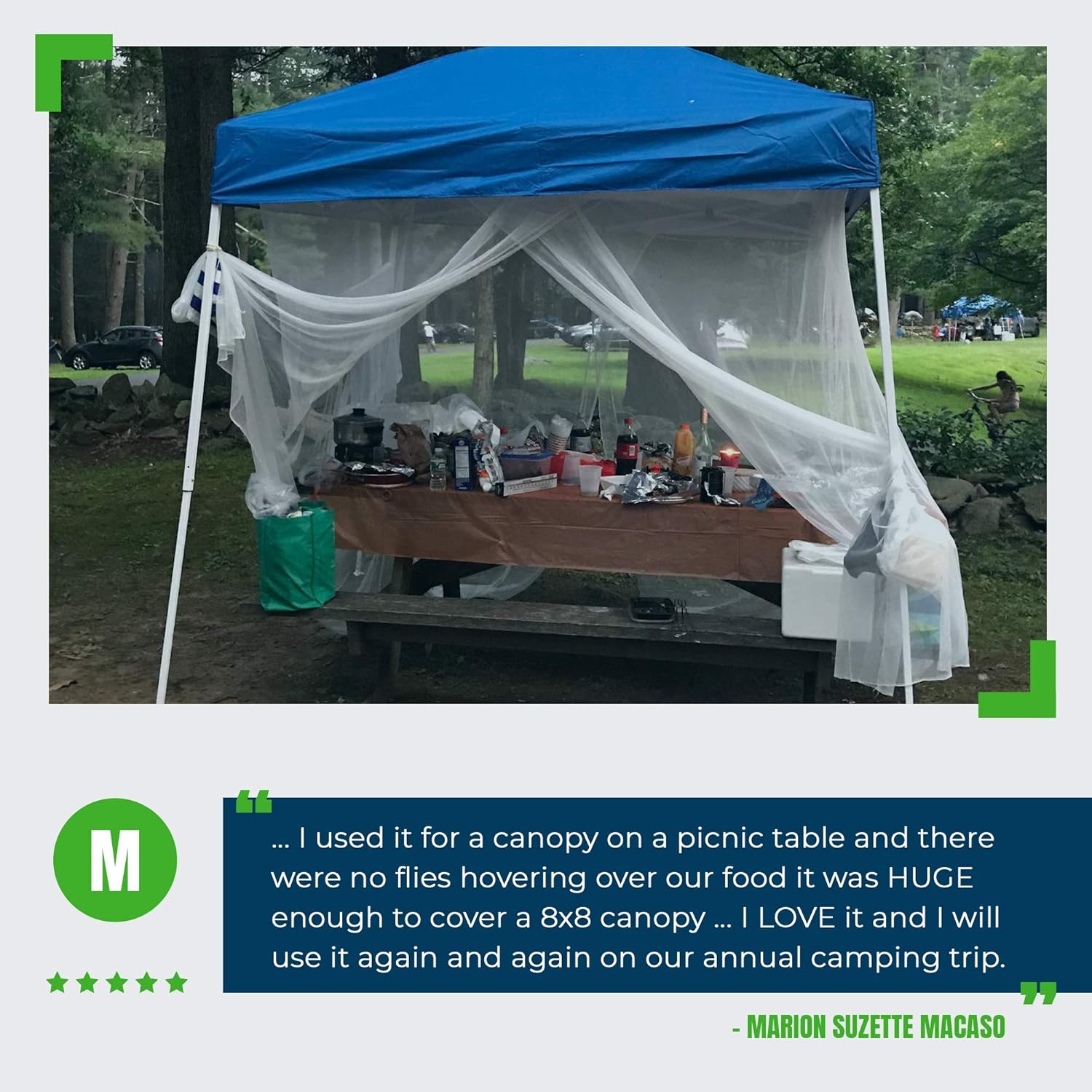 MEKKAPRO Ultra Large Mosquito Net with Carry Bag, Large 2 Openings Netting Curtains | Camping, Bedding, Patio | Carrying Pouch and Hanging Kit: Garden & Outdoor