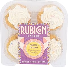 Rubicon Bakery Confetti Birthday Cupcakes 4Count, 10 OZ