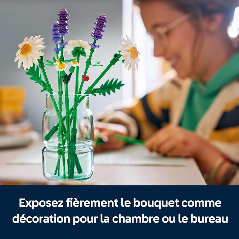 Botanicals Marguerites - Bouquet de Fleurs Artificielles - Marguerites & Lavande - Décoration Chambre d'enfant DIY - Cadeau d'anniversaire pour Fille 9 Ans ou Adulte Passionné.e de Plantes 11508 — photo 6 sur 8