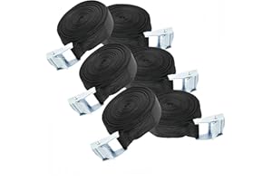 6 Pack Lashing Strap,6.5 ft x 1" Heavy Duty Tensioning Belts,Tie Down Straps,Adjustable Cam Buckle Strap,Dust Lashing Secure 