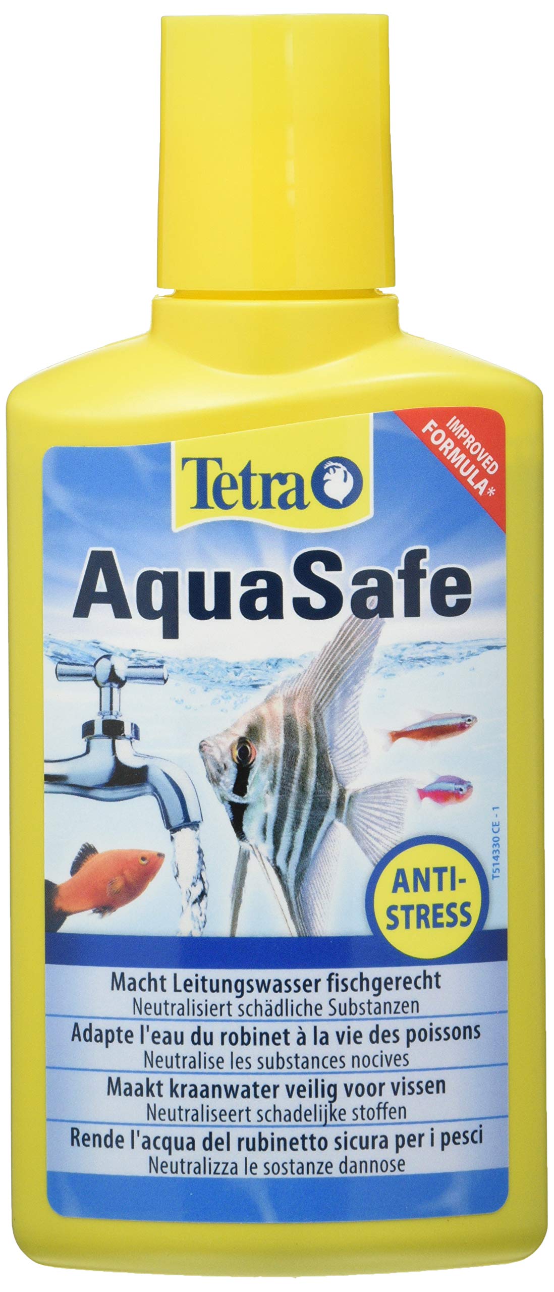 Tetra AquaSafe, Makes Tap Water Safe, Neutralizes Harmful Substances to Fish - 250ml