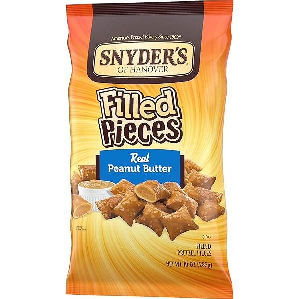 SNYDER’S OF HANOVER PRETZELS PIECES, PEANUT BUTTER FILLED, 10 OUNCE BAG