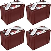 Trojan T-1275 12V Flooded Lead Acid Battery, Pack of 4 | 150Ah at 20-hour rate. Deep-cycle flooded lead acid battery for golf carts, renewable energy, and industrial applications.