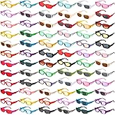 Ecally 72 Pack Rectangle Sunglasses for Women Men Retro Trendy Driving Glasses 90's Y2k Glasses Women's Sunglasses and Eyewear Accessories Square Frame, Multicolor