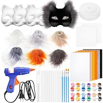 Amazon.com: Seenelling 33 Pcs Therian DIY Mask Kit for Beginners ...