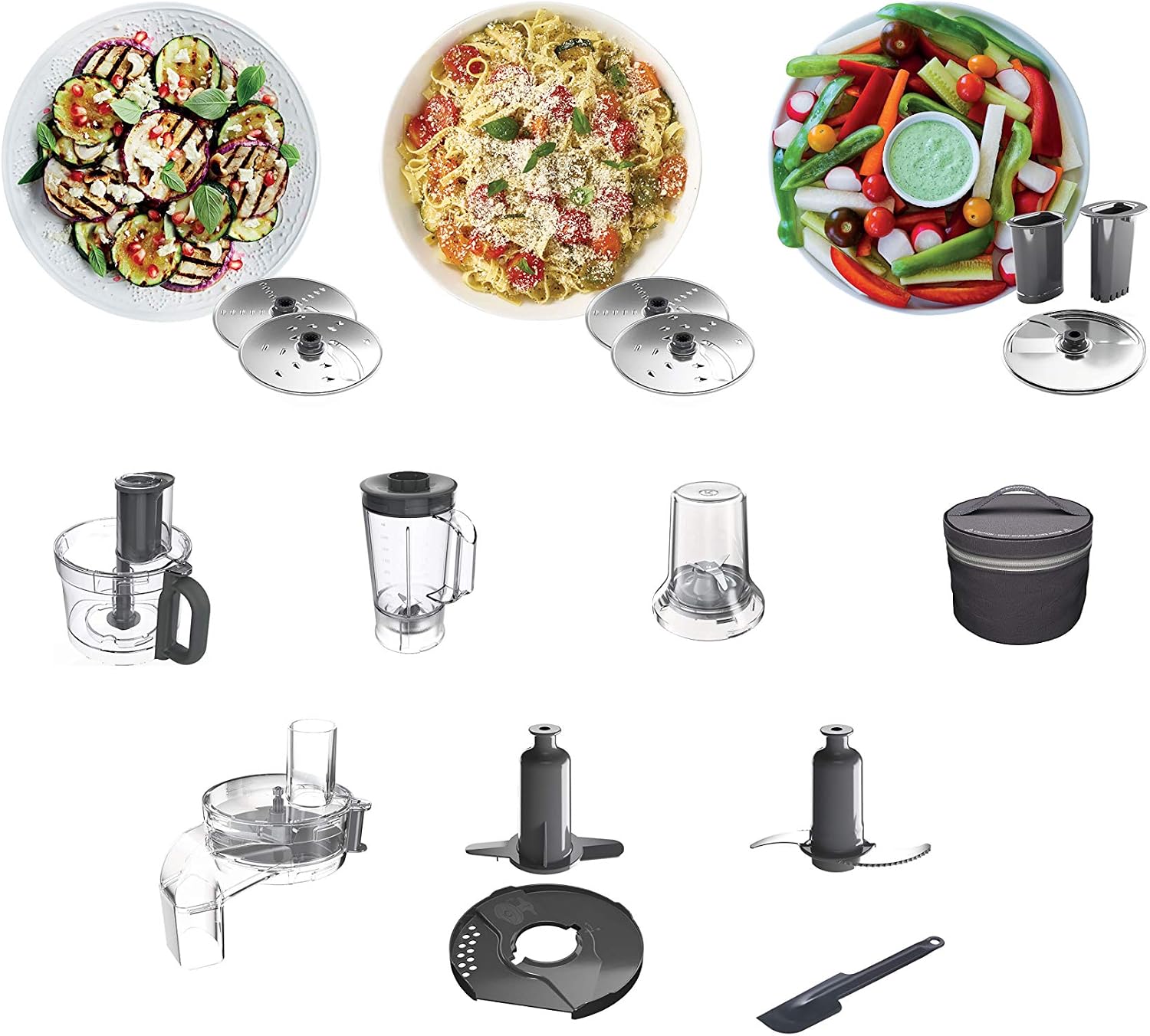 Kenwood FDP65.860WH food processor with 9 attachments. Expresss Serve and Dice, 1.5L Jug blender and mini chopper - Image 4