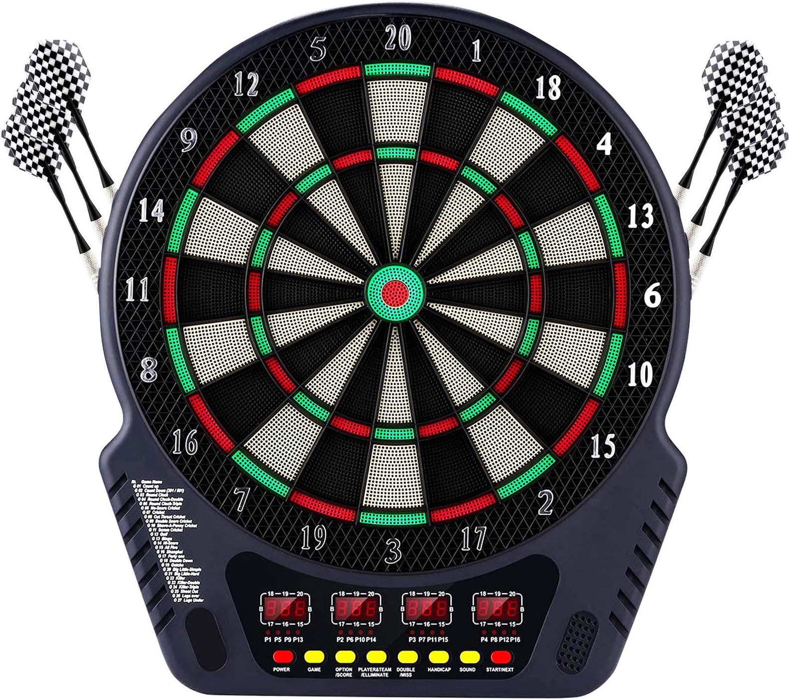 OUKITEL Electric Dart Board, Dartboard Games Scores Dart Board with 6 Darts, Spare Tips, LCD Display, 100 Tips 27 Games and 243 Variants for 16 Players…