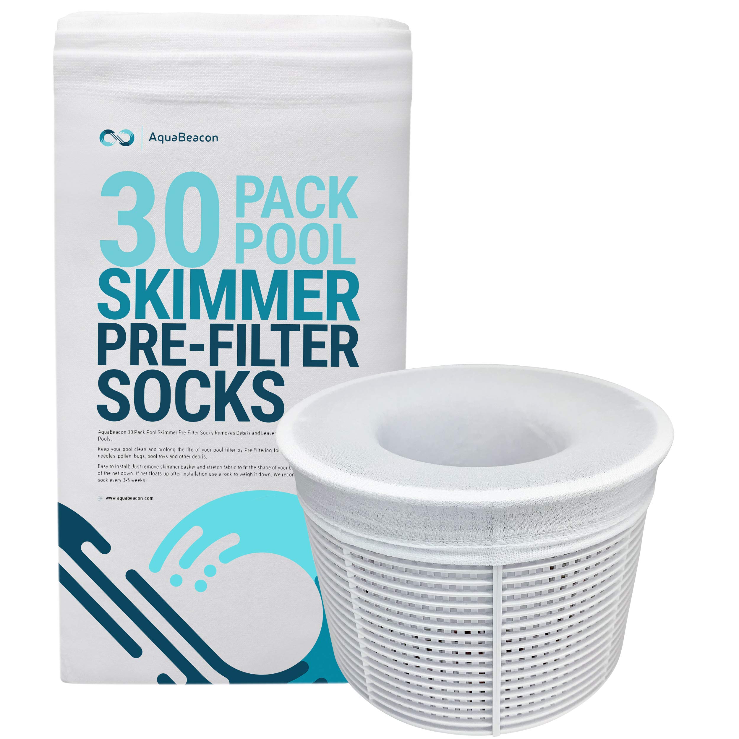 30Pack Pool Skimmer Socks Perfect Pool & Spa Savers for Filters