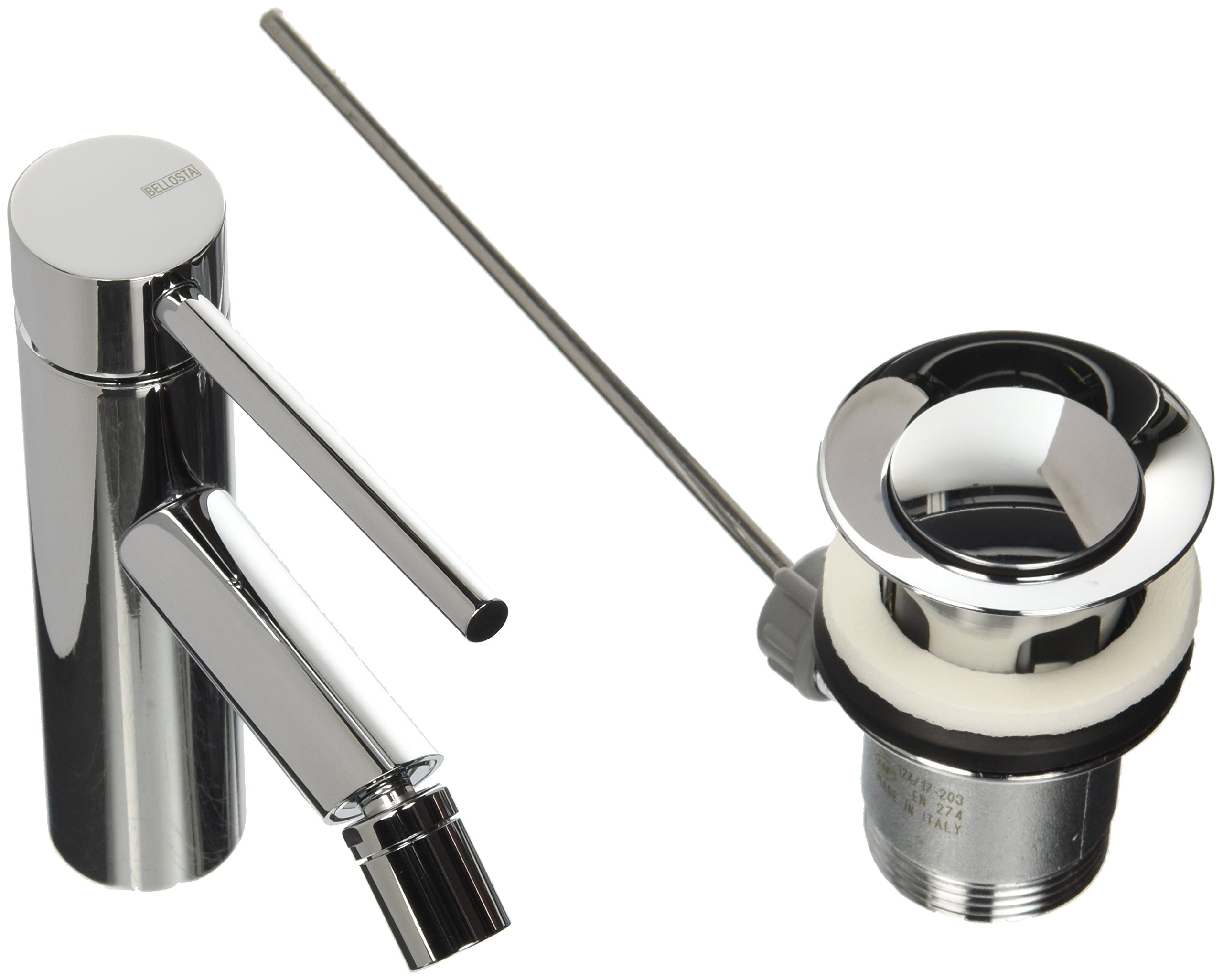 Bellosta 01-4407 Single Hole Bidet Mixer with Discharge, Chrome