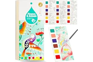FQKIOMY Water Coloring Book,Paint with Water Books for Kids Ages 3-5,Watercolor Mess Free Coloring for Toddlers 2-4,Creative Arts and Crafts & Airplane Travel Essentials Easter Gift for Boys Girls