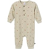 Modern Moments by Gerber unisex-baby Long Sleeve Long Leg Slouch Romper