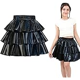 ERDEM KIDS Girls Metallic Skirt 3-Layer Ruffle Sparkly Shiny Dance Party Skirt