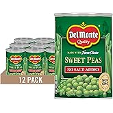 Del Monte&reg; Fresh Cut&reg; No Salt Added Sweet Peas 12 Pack of 15oz Cans