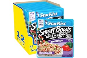 StarKist Smart Bowls Tuna, Rice and Beans, Jambalaya, 4.5 oz Pouch, Pack of 12