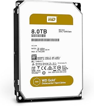 Amazon Com Wd Gold 8tb Datacenter Hard Disk Drive 70 Rpm Class Sata 6 Gb S 128mb Cache 3 5 Inch Wd8002fryz Computers Accessories