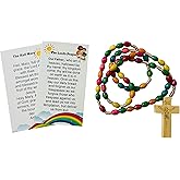 Westmon Works Children's Rosary Bulk Favors Lot Dozen Deluxe Set with Our Father Hail Mary Holy Cards, Pack of 12
