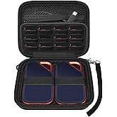 Case Compatible with SanDisk 1TB 2TB 4TB 500GB 8TB for SanDisk Extreme PRO Portable SSD External Hard Drive, Memory Card SD SDXC SDHC Card Storage Holder Organizer - for 2 Pcs SSD (Black)
