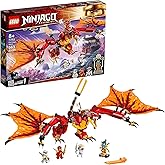 LEGO NINJAGO Legacy Fire Dragon Attack 71753 Ninja Playset Building Kit, Featuring a Flying Dragon Toy; New 2021 (563 Pieces)