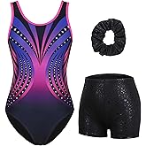beautyin Gymnastics Leotards for Girls Dance Unitards Biketards Activewear with Shorts