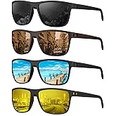 KALIYADI Mens Sun-Glasses Polarized Sunglasses-Men: Classic Sunglasses with Ultraviolet Protection for Driving Fishing Golf