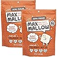 Max Mallow Sugar Free Marshmallows - Keto Friendly, Perfect for S'mores, Hot Chocolate, and Baking with Zero Sugar Snacks, Smores Mct Oil Zero Sugar Marshmellow Marshmallow Burnt Caramel, 2 Pack
