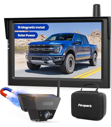 Amazon.com: Foxpark HD1080P 5 Inch Solar Reversing Camera Wireless
