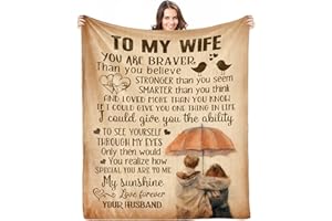 Kitdacnin Mothers Day for Wife Gifts from Husband, Anniversary Romantic Gifts for Women, Wife Birthday Gift Ideas, Christmas Valentine's Gifts for Wife, Wife Blanket