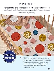 TotAha Premium Stretchy Space Crib Sheets