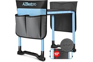 AZBESTPRO Garden Kneeler and Seat, Upgraded Foldable Heavy Duty Gardening Stool - Widened to 10" Stable Wear-Resistant Prevent Knee and Back Pain, Bench High-End 2 Large Tool Bags Gift for Men Women