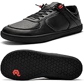 Pulltop Barefoot Wide Toe Box Shoes for Men - Minimalist Barefoot Dress Shoes Sneakers Zero Drop Slip on Walking Non Slip Shoes for Men
