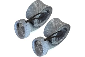 Reaction Tackle Rod Socks - Fishing Pole Sleeves and Covers for Baitcasting and Spinning Rods - Fits up to 7ft and 8ft Rod Protector Sleeve, Maximum Fishing Pole Protection (2-Pack)