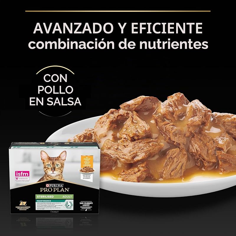 Comida húmeda de Gato Cat Wet NutriSavour Delicado 850 g (Paquete de 4, Total 40 Bolsas)