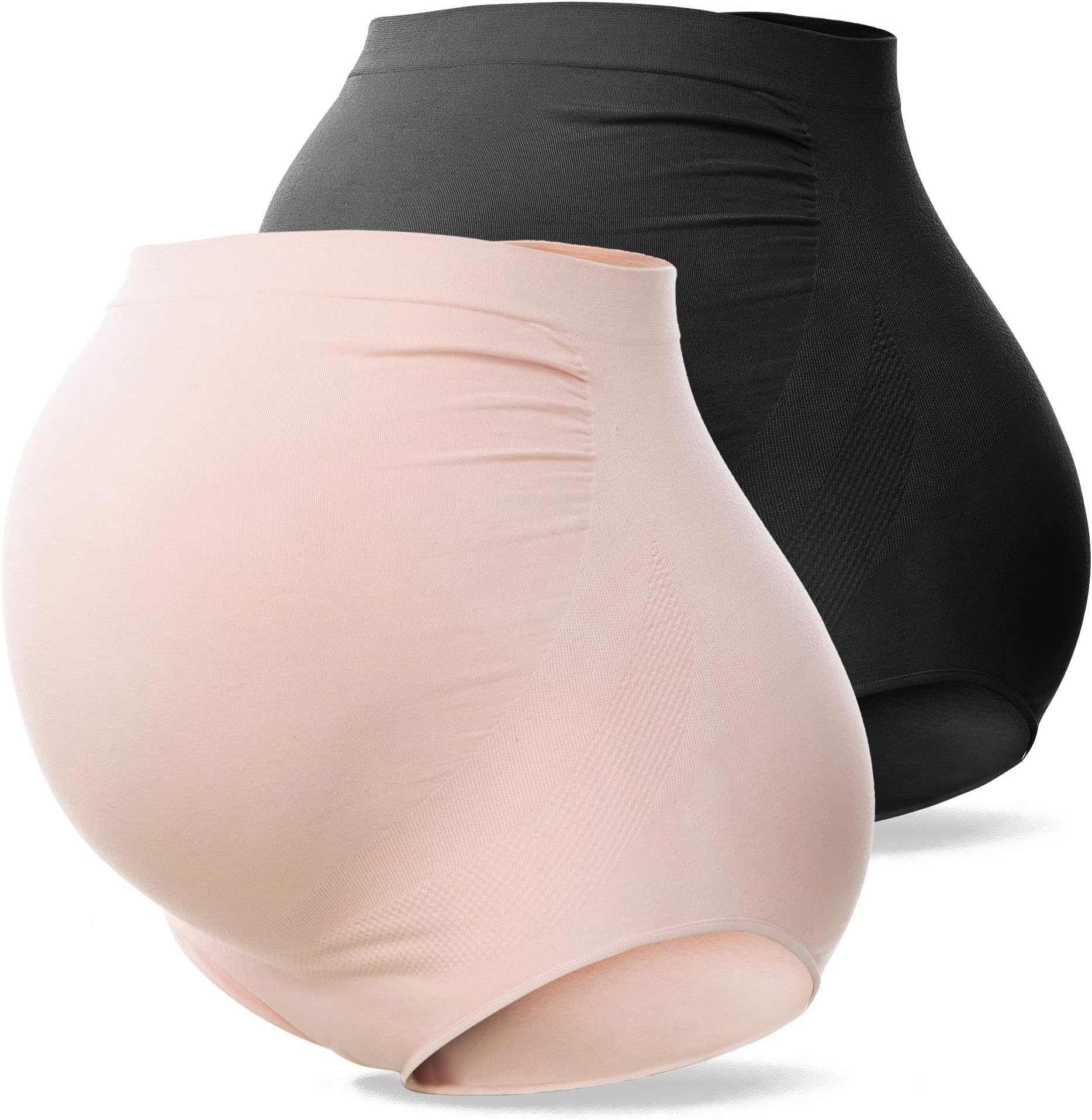 SUNNYBUY Women's Maternity High Waist Underwear Pregnancy Seamless Soft Hipster Panties Over Bump
