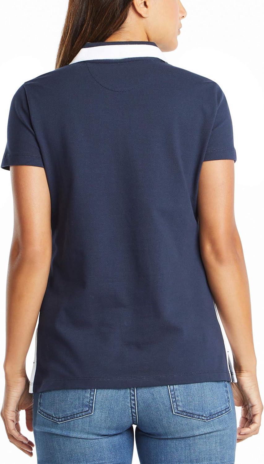 Nautica Women's Stretch Cotton Polo Shirt at  Women’s Clothing store