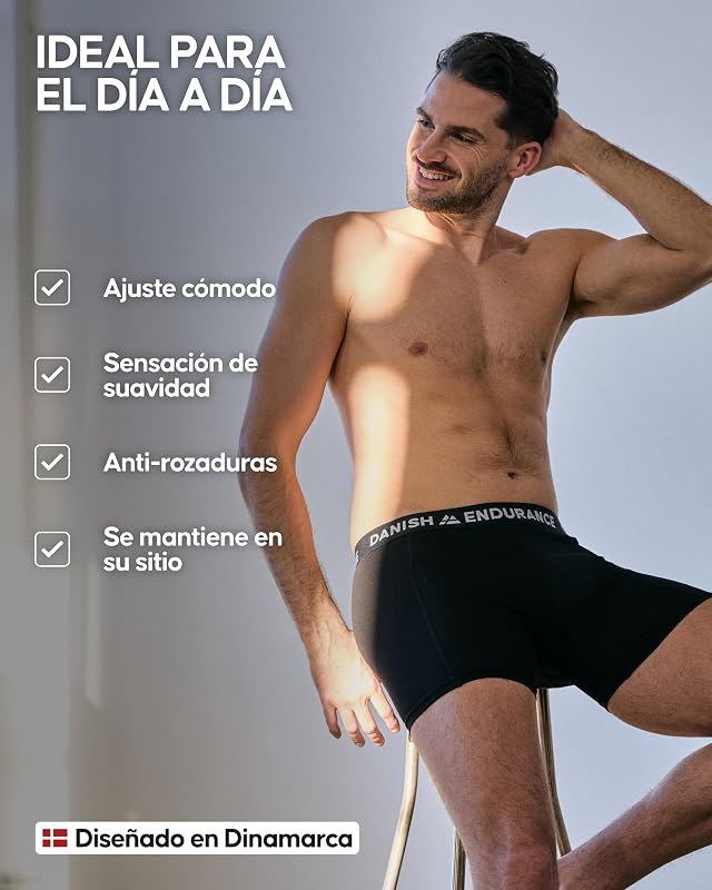 Calzoncillos Boxer Hombre, 6 Pack MC (2xNegro, 2xGris, 2xAzul Marino Azul) M