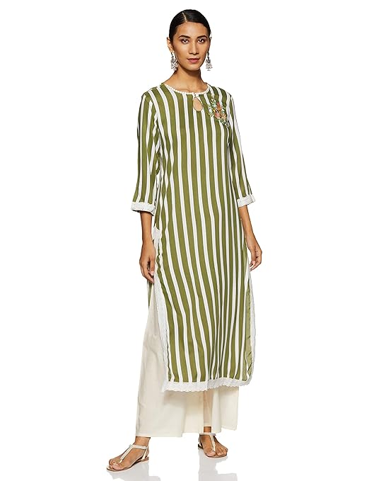 Buy HAUTE CURRY by Shoppers Stop Women�s Rayon straight
