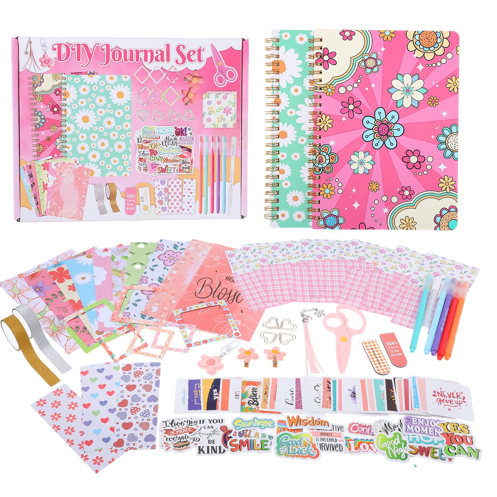 Yoosso 110Pcs Stationery Set, Gifts For 8 9 10 11 12 13 Year Old Girls Diary And Scrapbook Kit Teenage Girl Gifts Ages 8-14