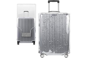 30 Inch Full Clear PVC Suitcase Cover Protectors for TSA Approved 0.3mm Thickness Travel Luggage Protector Covers Set Transpa