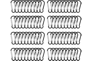80 PCS Aluminum Carabiner Clips, Snap Hook Mini Carabiner for Key Chain, Keyring, Camping, Outdoor Traveling