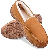 shoeslocker Men Slippers Indoor Outdoor Anti-Slip Slippers for Men Warm Plush…