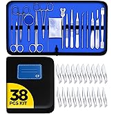 Core Flex Dissection Kit Durable 38-Piece for Medical &amp; Veterinary Students | Stainless Steel Biology Lab Anatomy Dissecting Set with Scalpel Blades - Case, 18 Reusable Tools &amp; 20 Blades