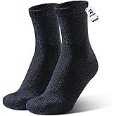 Alpaca Wool Diabetic Socks for Men Women Non Binding Wide Loose Fit Thick Warm Soft Seamless Moisture Breathable