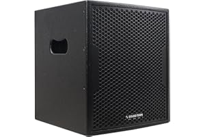 Sound Town 1400 Watts 12" Powered Subwoofer with 2 Speaker Outputs, Plywood Enclosure, Black (CARPO-12DSPW)