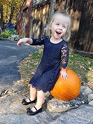 Flower Girl Dress, Lace Dress 3/4 Sleeve Dress