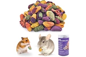 ERKOON Chinchilla Treats, Chew Toys for Teeth for Rabbit Guinea Pig Gerbil Rat Dwarf Hamster(Small Size)