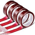 Geyee 4 Rolls Total Transfer Red Seal Tape Security Tamper Evident Tape Tamper Resistant Thick Void Film Packing Tape for Evidence Box, Envelope, Shipment, Mail, Each 1 inch x 55 Yards