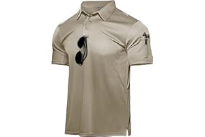 Haimont Men's Performance Dry Fit Polo Shirt Short and Long Sleeve Golf Collared T-Shirts for Tactical Outdoor Hiking